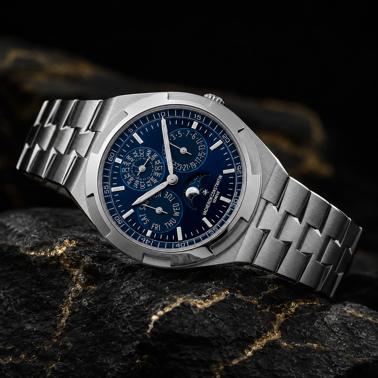 Vacheron Constantin Overseas Perpetual Calendar White Gold Blue Dial
