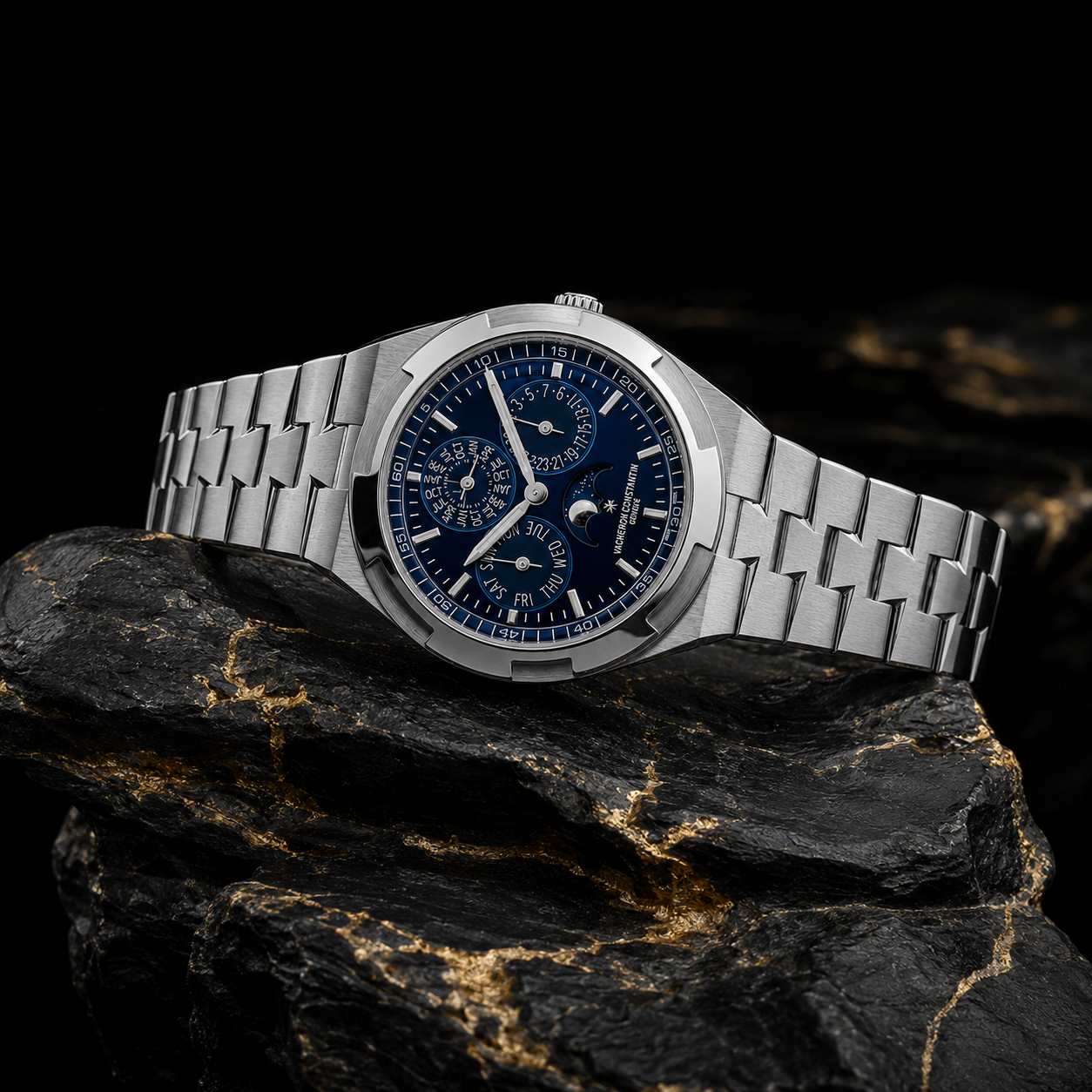 Vacheron Constantin Overseas Perpetual Calendar White Gold Blue Dial